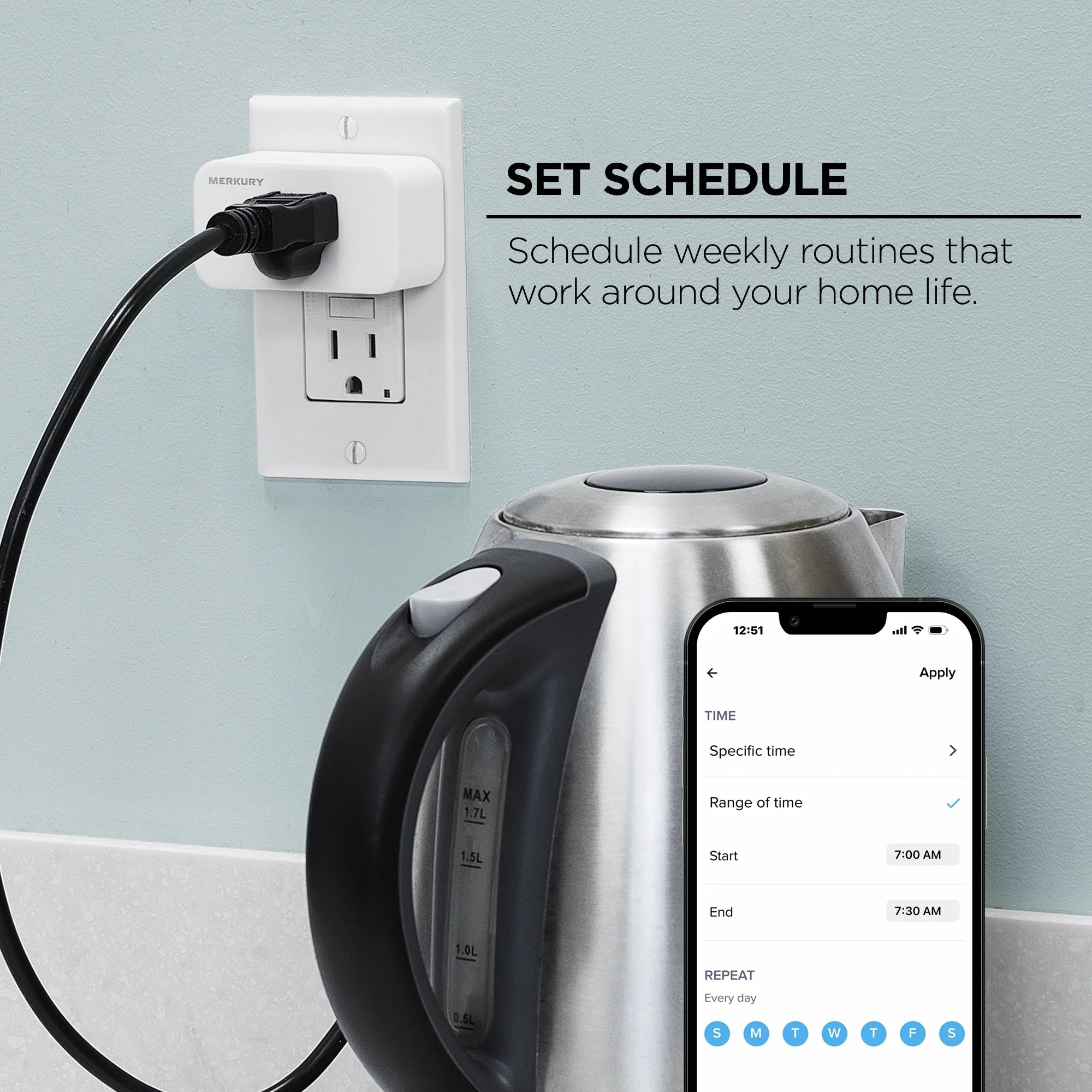 Wi-Fi Plug - Smart Outlet Compatible with Alexa & Google, White (3-Pack)