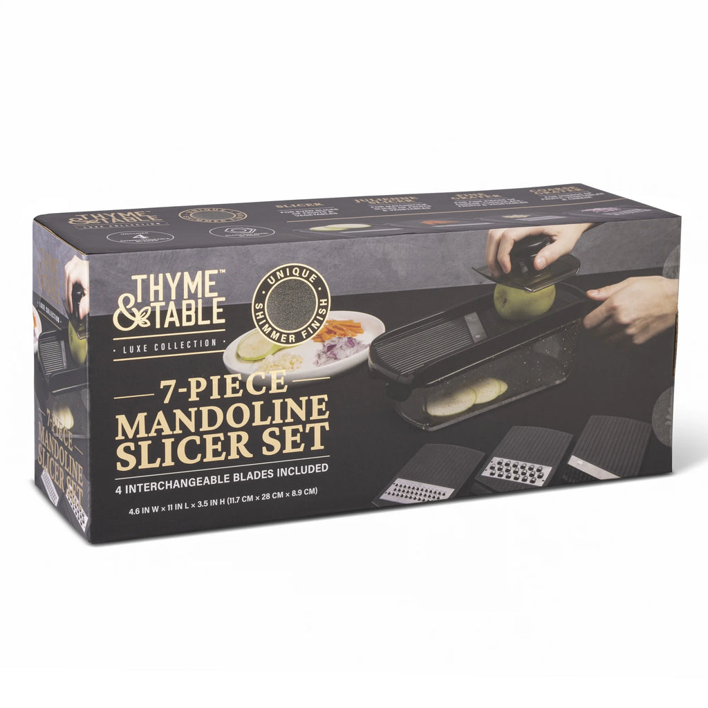 7-Piece Mandolin Slicer Set with 4 Stainless Steel Blades