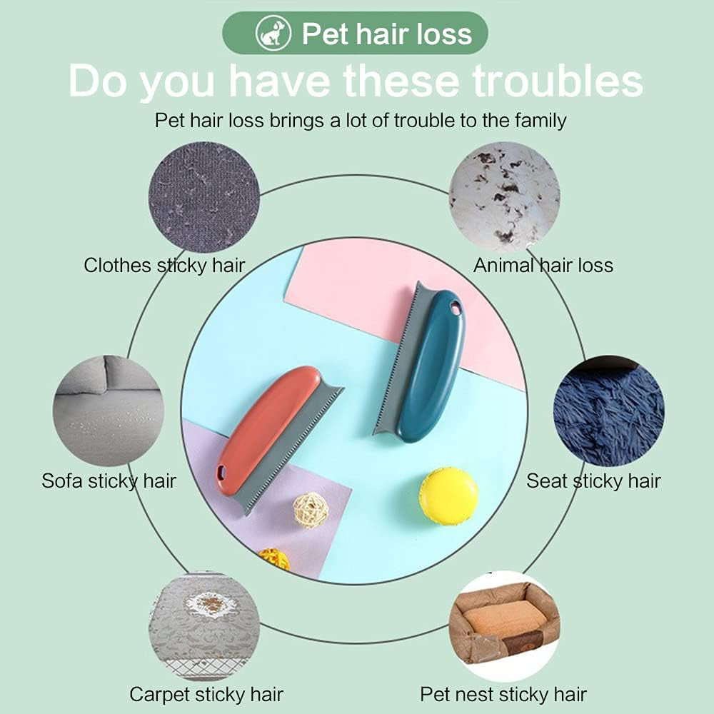 Portable Lint Remover, Lint Roller，Portable Wood Lint Remover，Reusable Double Sided Lint Remover Travel Brush for Removing Lint Hair Dust in Clothes and Furniture(Red)