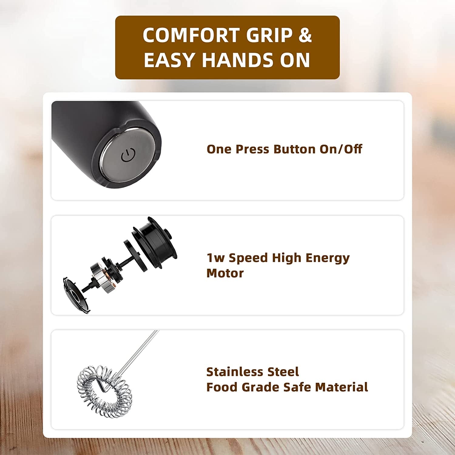 Single Serve Coffee Maker Brewer with Milk Frother,12Oz Personal Coffee Machine for Capsule Pod Ground Coffee,Fast Brew Tech for Coffee or Tea,Black