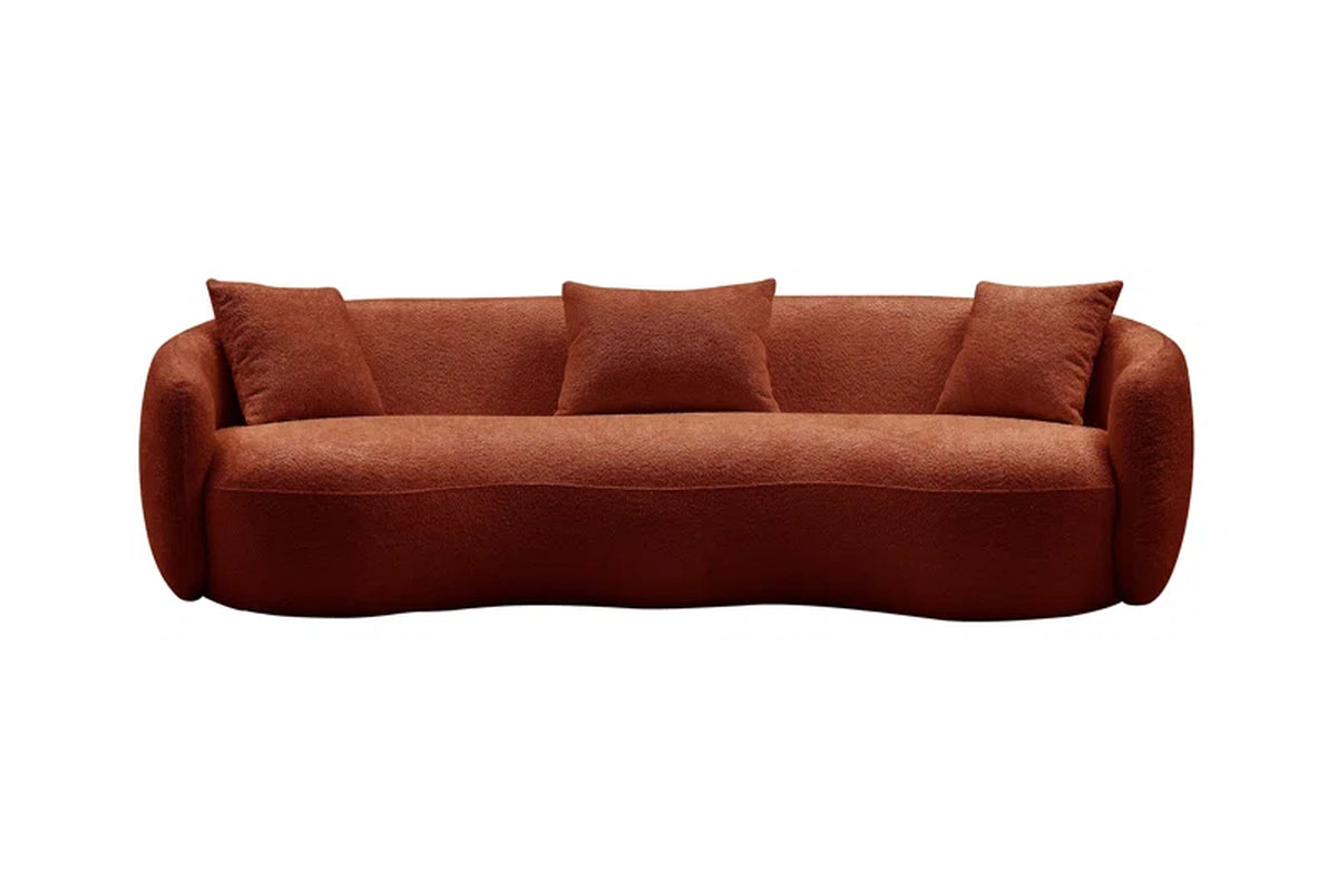 Yazgur 93.6" Curved Modern Upholstered Sofa
