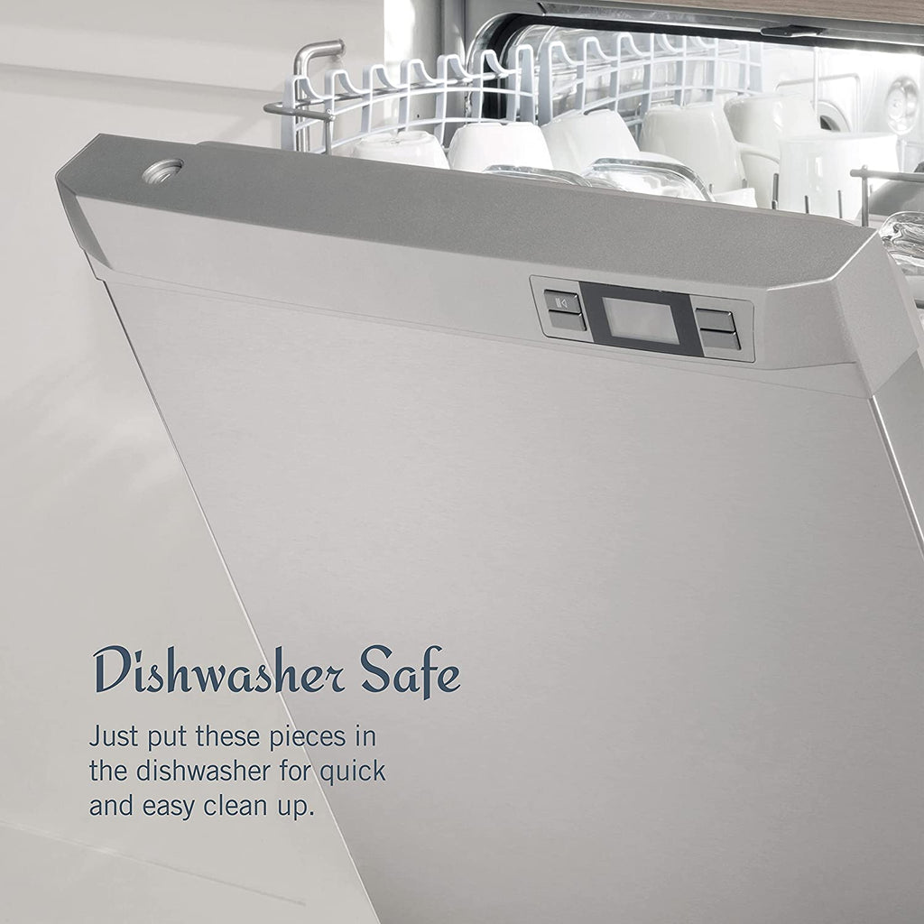 Regent Bead 65-Piece Flatware Set for 12, 18/10 Stainless Steel Silverware with Full Service and Serving Utensils, Classic Beaded Edge Design