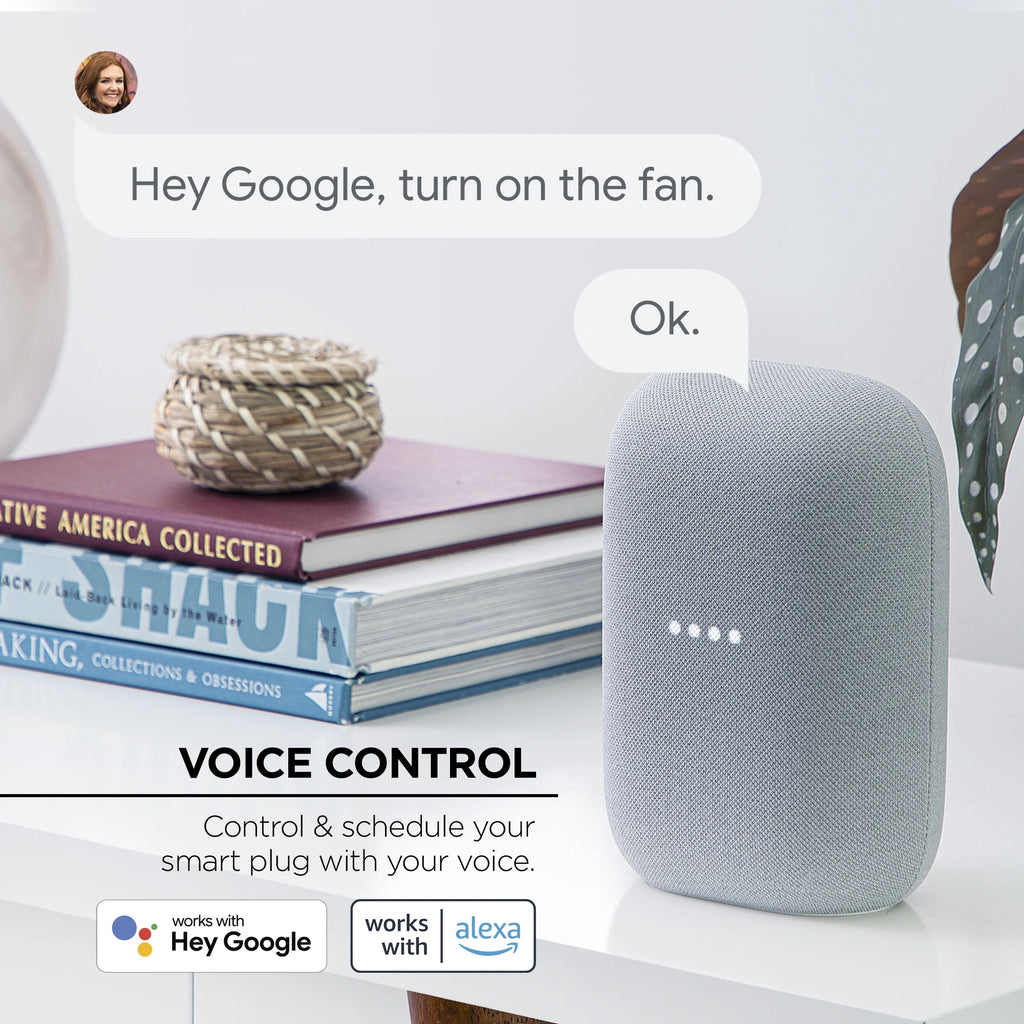 Wi-Fi Plug - Smart Outlet Compatible with Alexa & Google, White (3-Pack)