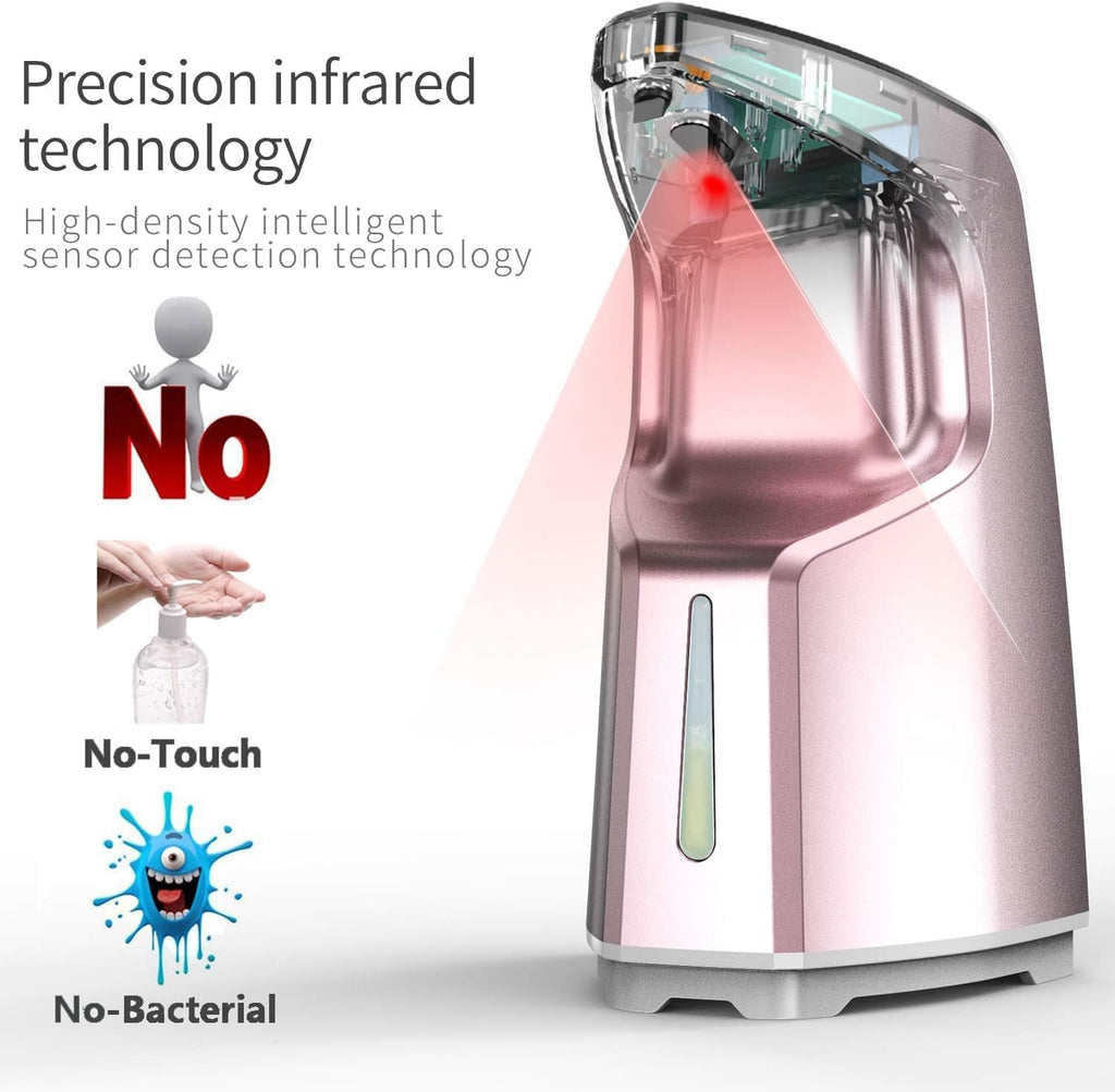 Soap Dispenser, Automatic Soap Dispenser Touchless,Dish Soap Dispenser for Kitchen Bathroom, Hand Soap Dispensers-Infrared Motion Sensor/1 Year Warranty/Touchless High Capacity Auto Soap Dispenser