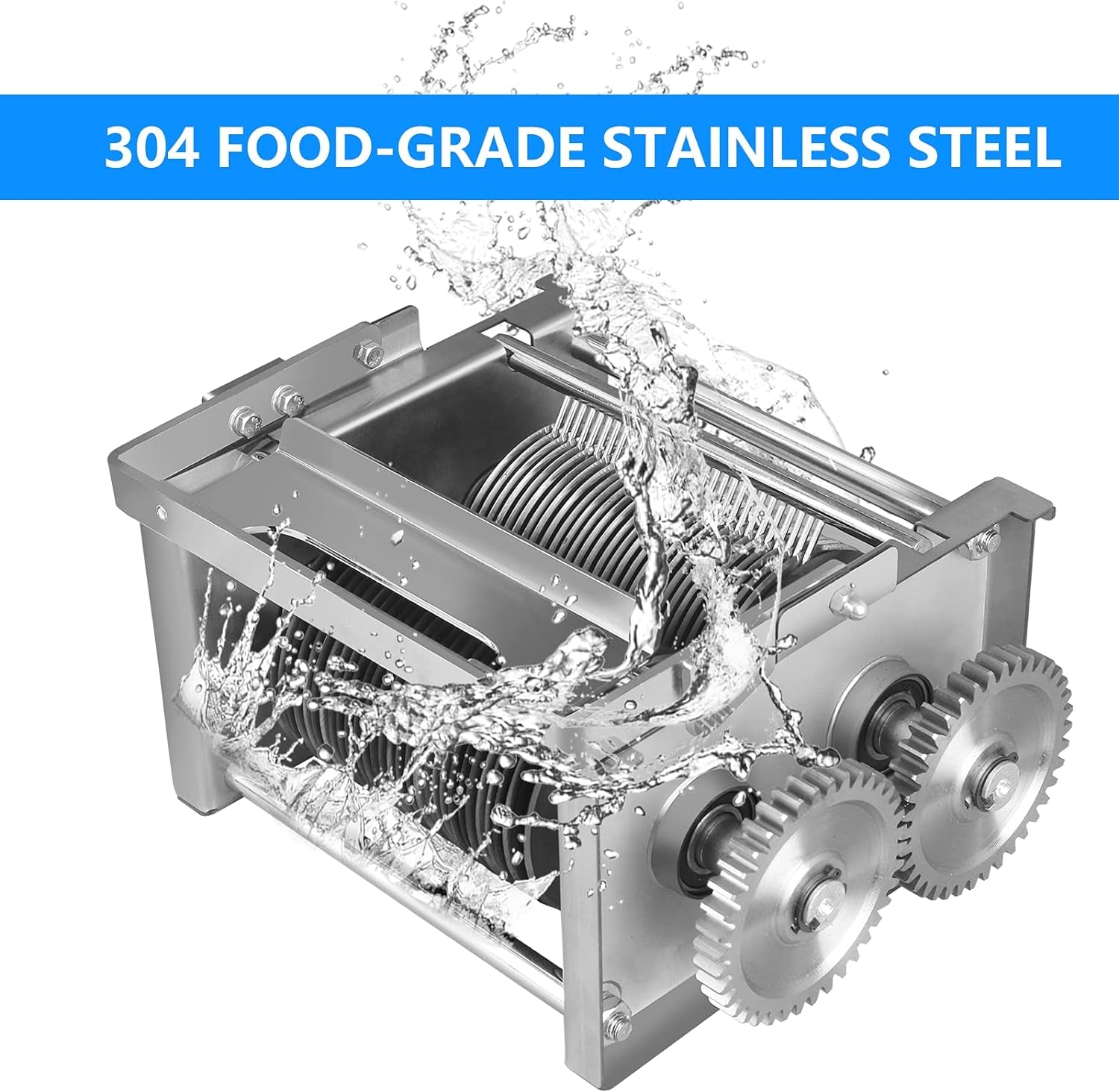 MPSMAG 3.5Mm Meat Slicer 1100W Meat Cutter Machine 330Lbs/Hr Electric Deli Food Slicer Meat Cutting Machine Meat Cutter Fresh Meat Shredded Fresh Meat Dicer Slicer Processing Machine