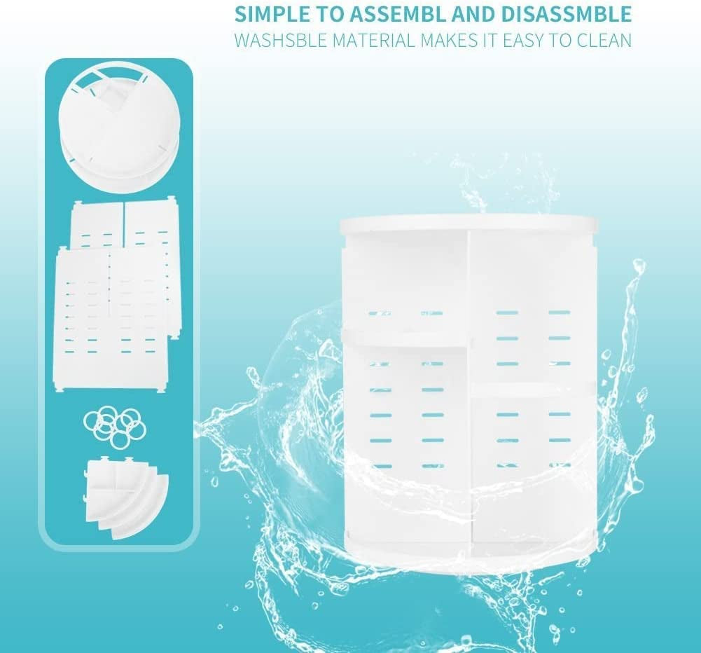 360 Degree Rotating Makeup Organizer for Mothers Day Gifts Extra Large Capacity Adjustable Multifunctional Cosmetic Storage Box for Skin Care Products Makeup Sponges