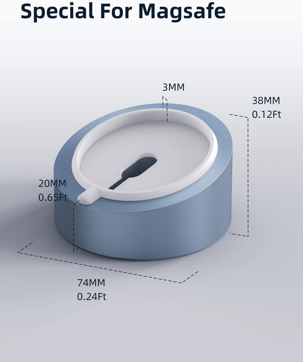 Mag- Safe Charger Stand Wireless Charging Heavy-Duty Premium Metal Holder Base Desktop Tablet Mount for Iphone 16 Pro /16/15 Pro/15/14/13/12 Mag- Safe Charger Stand- Blue