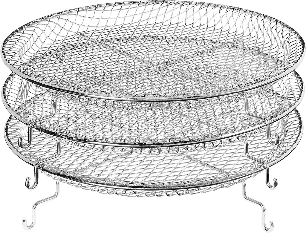 USA GW22957 7-Quart Electric Air Fryer with Dehydrator & 3 Stackable Racks, Digital Touchscreen with 8 Functions + Recipes, 7.0-Qt, Red/Silver