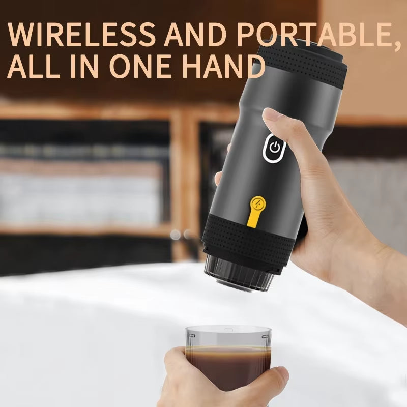 Xiaomi Wireless Electric Portable Espresso Coffee Machine for Car & Home Camping Coffee Maker 3-In-1 Capsule Powder Travel Coffe