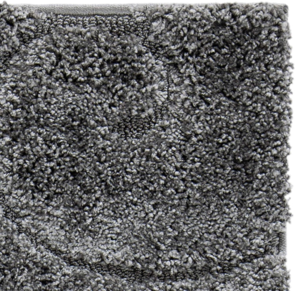 Florida Shag Collection Area Rug - 6'7" Square, Grey, Scroll Design, Non-Shedding & Easy to Clean, High-Low Plush Pile, Ideal for Living Room, Bedroom, Dining Space (SG455-8013)